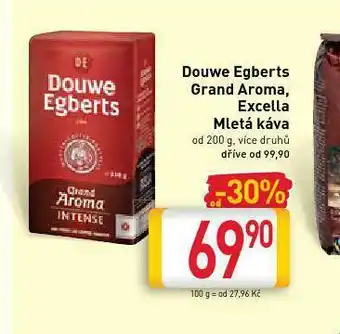 Billa Káva douwe egberts grand aroma, excella nabídka