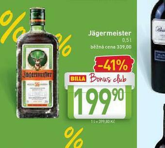 Billa Jägermeister nabídka