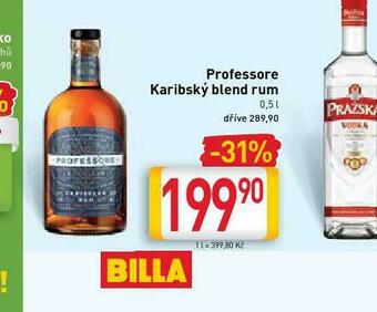 Billa Professore karibský blend rum nabídka