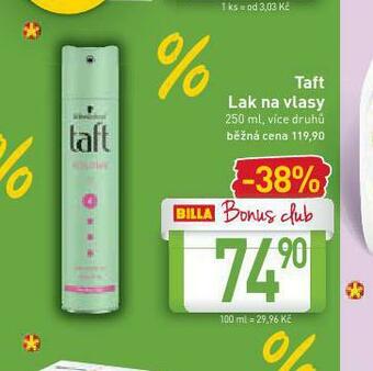 Billa Taft lak na vlasy nabídka