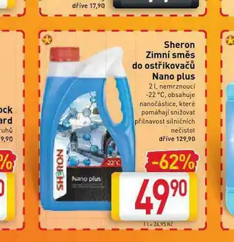 Billa Sheron zimní směs do ostřikovačů nano plus nabídka