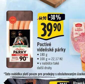Jip Poctivé vídeňské párky nabídka