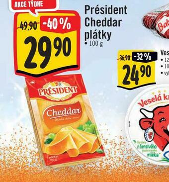Jip Président cheddar plátky nabídka