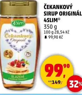 Penny Market Čekankový sirup originál 4slim nabídka