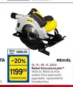 Tesco Reikel kotoučová pila nabídka