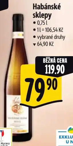 Albert Habánské sklepy nabídka