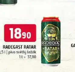 Terno Pivo radegast ratar nabídka