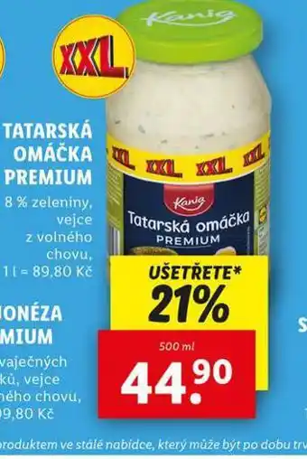 Lidl Tatarská omáčka premium nabídka