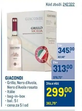 Makro Giacondi nabídka