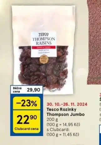 Tesco Rozinky thomson jumbo nabídka