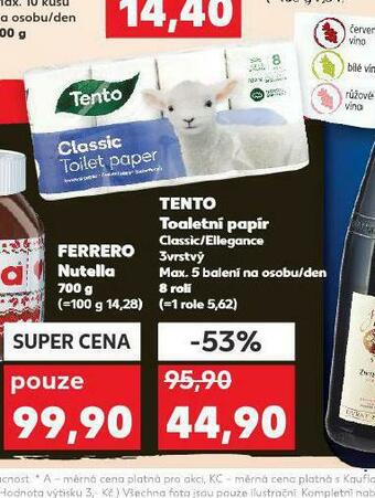 Kaufland Tento toaletní papír nabídka
