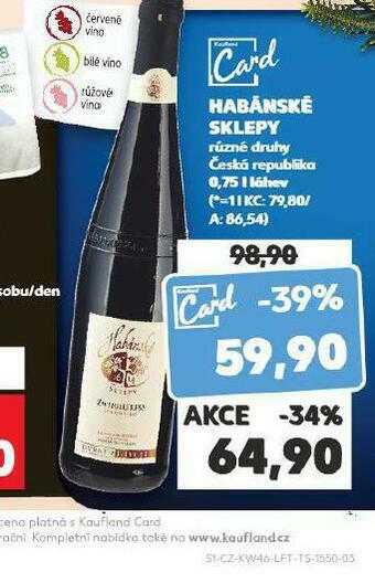 Kaufland Habánské sklepy nabídka