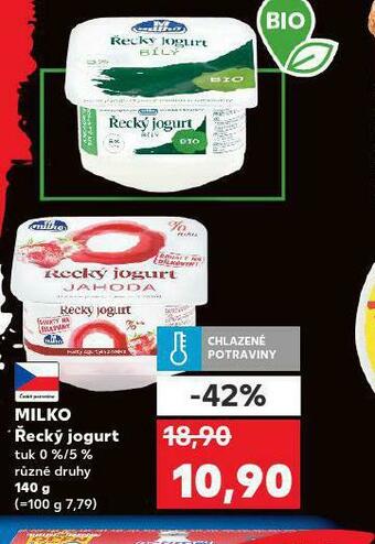 Kaufland Milko řecký jogurt nabídka