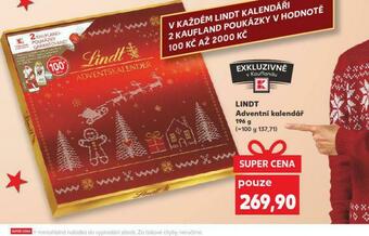 Kaufland Lindt adventní kalendář nabídka