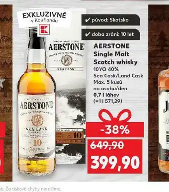 Aerstone single malt scotch whisky