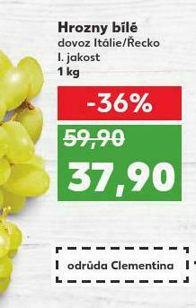 Kaufland Hrozny bílé nabídka