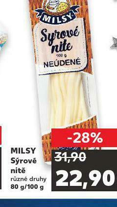 Kaufland Milsy sýrové nitě nabídka