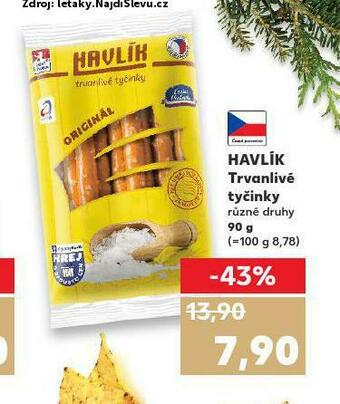 Kaufland Havlík trvanlivé tyčinky nabídka
