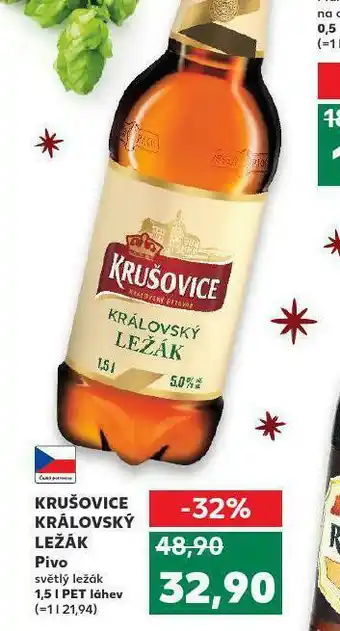 Kaufland Pivo krušovice královský ležák 12 nabídka