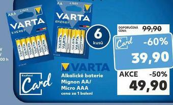 Kaufland Varta alkalické baterie nabídka