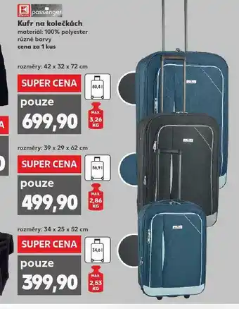 Kaufland Kufr na kolečkách 42 x 32 x 72 cm nabídka