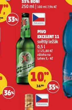 Penny Market Pivo excelent 11 nabídka