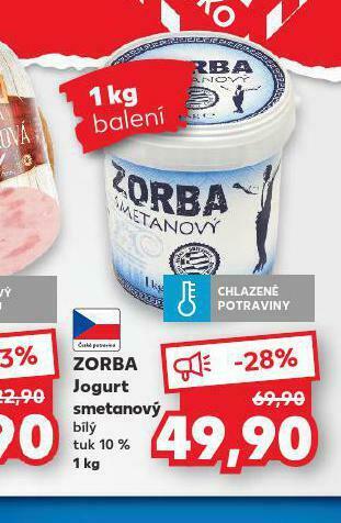 Kaufland Zorba jogurt smetanový nabídka