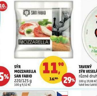Penny Market Sýr mozzarella san fabio nabídka