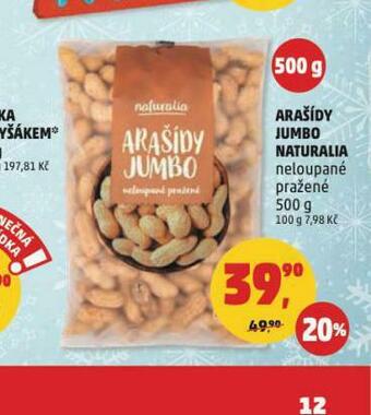 Penny Market Arašídy jumbo naturalia nabídka