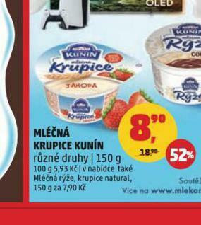 Penny Market Kunín mléčná krupice nabídka