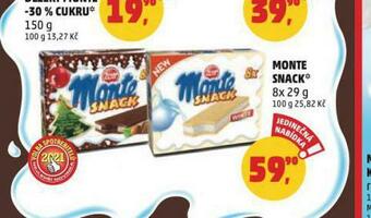 Penny Market Monte snack nabídka