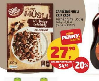 Penny Market Zapečené müsli crip crop nabídka