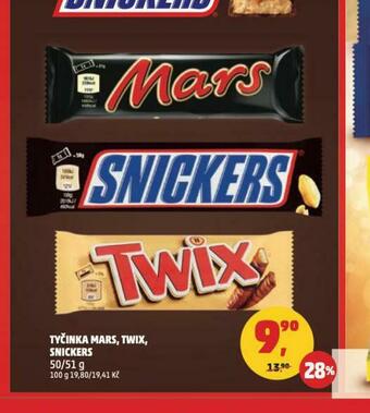 Penny Market Tyčinka mars, twix, snickers nabídka