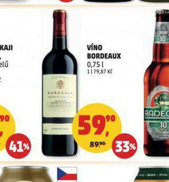 Penny Market Víno bordeaux nabídka