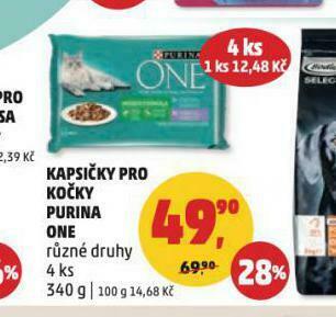 Penny Market Purina one kapsičky pro kočky nabídka