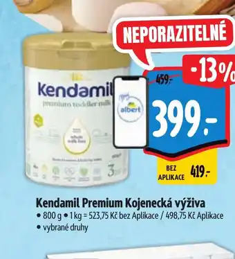 Albert Kendamil Premium Kojenecká výživa nabídka