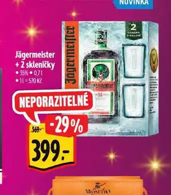 Albert Jägermeister + 2 skleničky nabídka