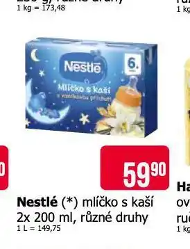 Teta Nestlé mlíčko s kaší nabídka