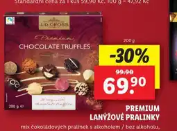 Lidl Premium lanýžové pralinky nabídka