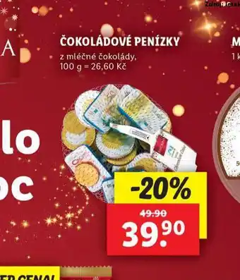 Lidl Čokoládové penízky nabídka