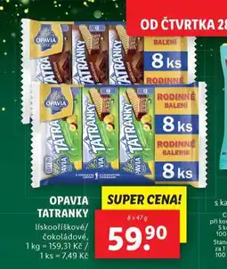 Lidl Opavia tatranky nabídka