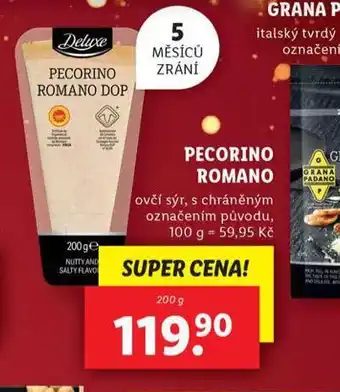 Lidl Pecorino romano nabídka