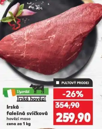 Kaufland Irská falešná svíčková nabídka