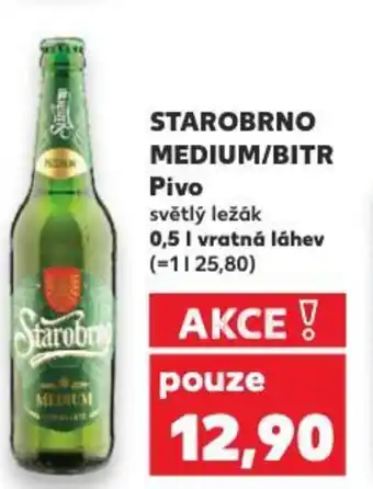 Kaufland STAROBRNO MEDIUM/BITR Pivo nabídka