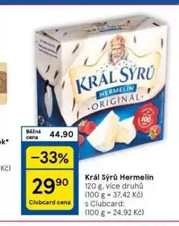 Tesco Král sýrů hermelín nabídka