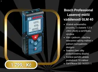 OBI Bosch Professional Laserový měřič vzdálenosti GLM 40 nabídka