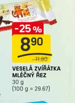 Flop Veselá zvířátka mléčný řez nabídka