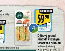 Albert Dýňový grand sendvič s uzeným lososem a rukolou nabídka