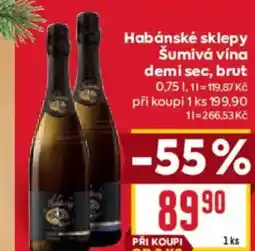 Billa Habánské sklepy Šumivá vína demi sec, brut nabídka