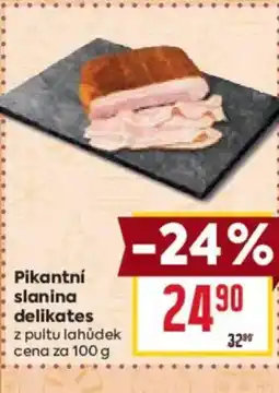 Billa Pikantní slanina delikates nabídka
